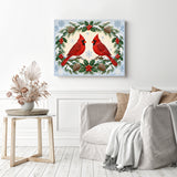 Symmetrical Cardinals Diamond Painting as Home Decor