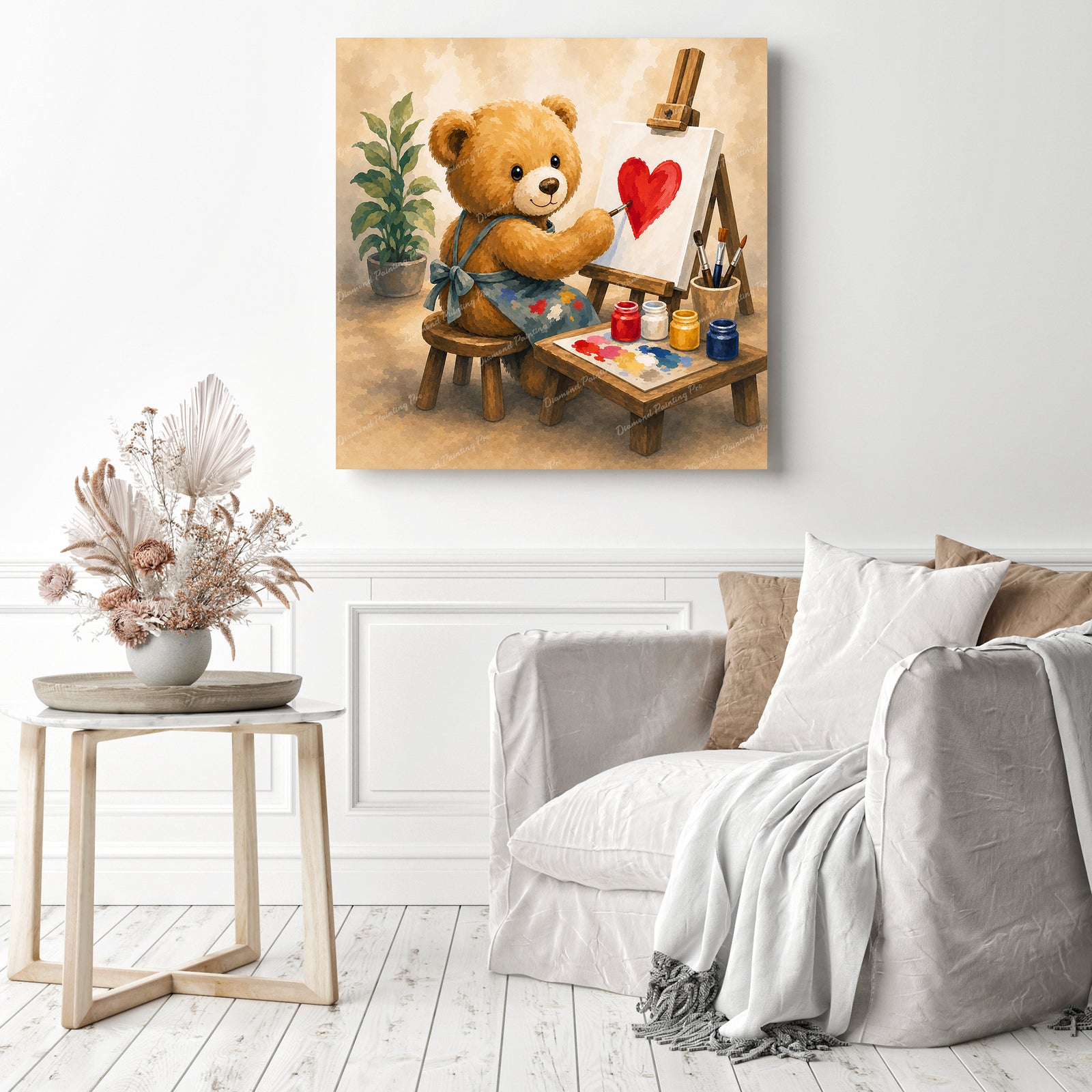 Teddy Bear Painting Diamond Painting as Home Decor