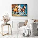 Three Galloping Horses Diamond Painting as Home Decor
