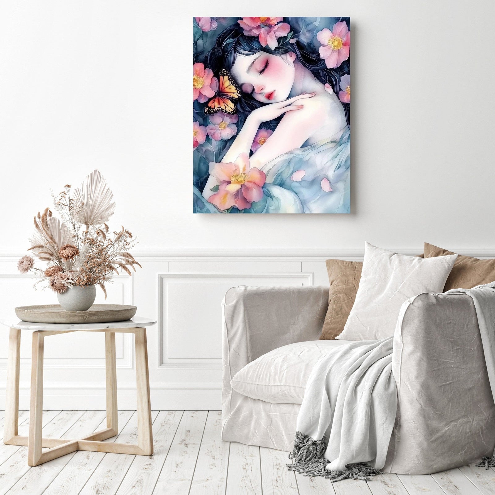 Thumbelina and Blooms Diamond Painting as Home Decor