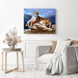 Tiger Resting | Diamond Painting Displayed as Home Decor