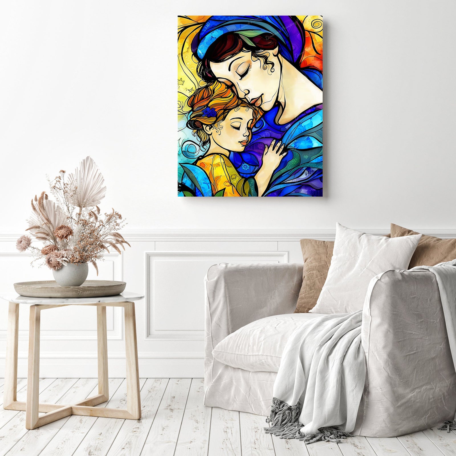 Eternal Mother's Love | Diamond Painting Displayed as Home Decor