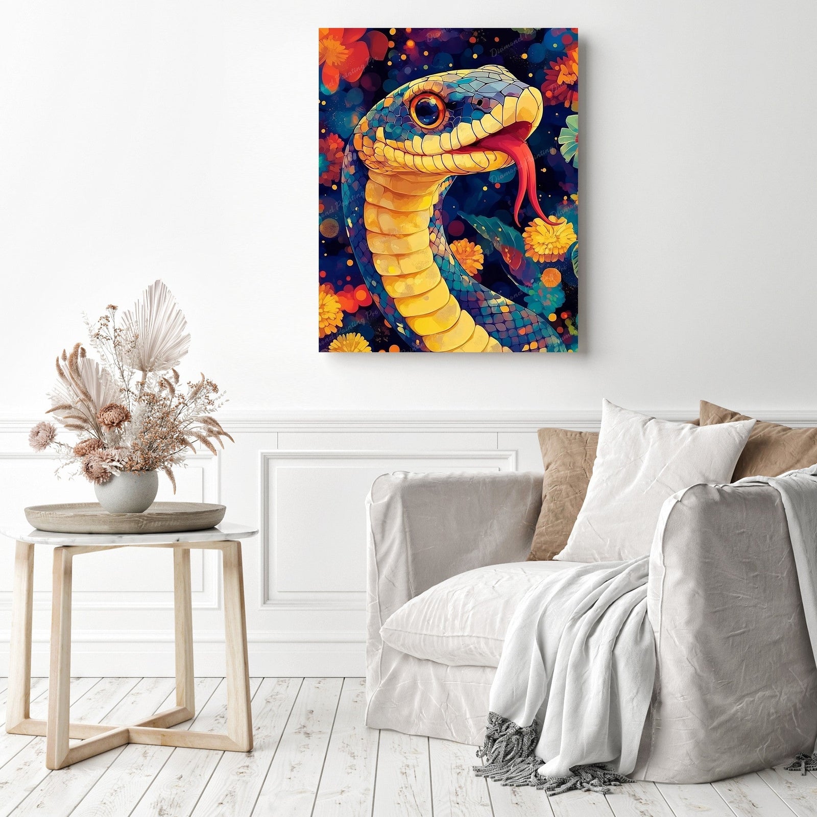 Vibrant Venom Diamond Painting as Home Decor