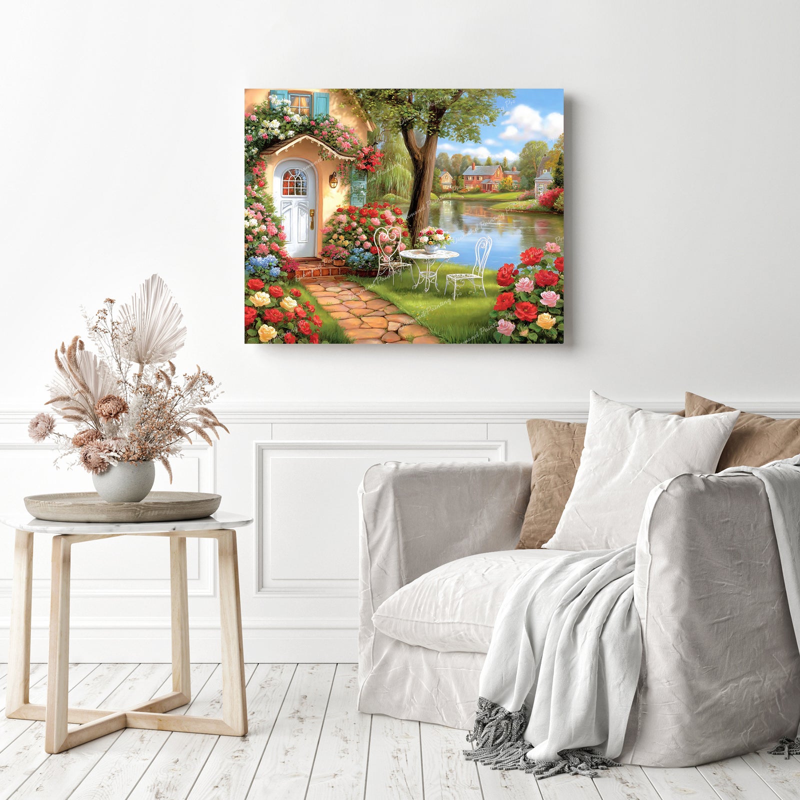 Waterside Tea for Two Diamond Painting as Home Decor