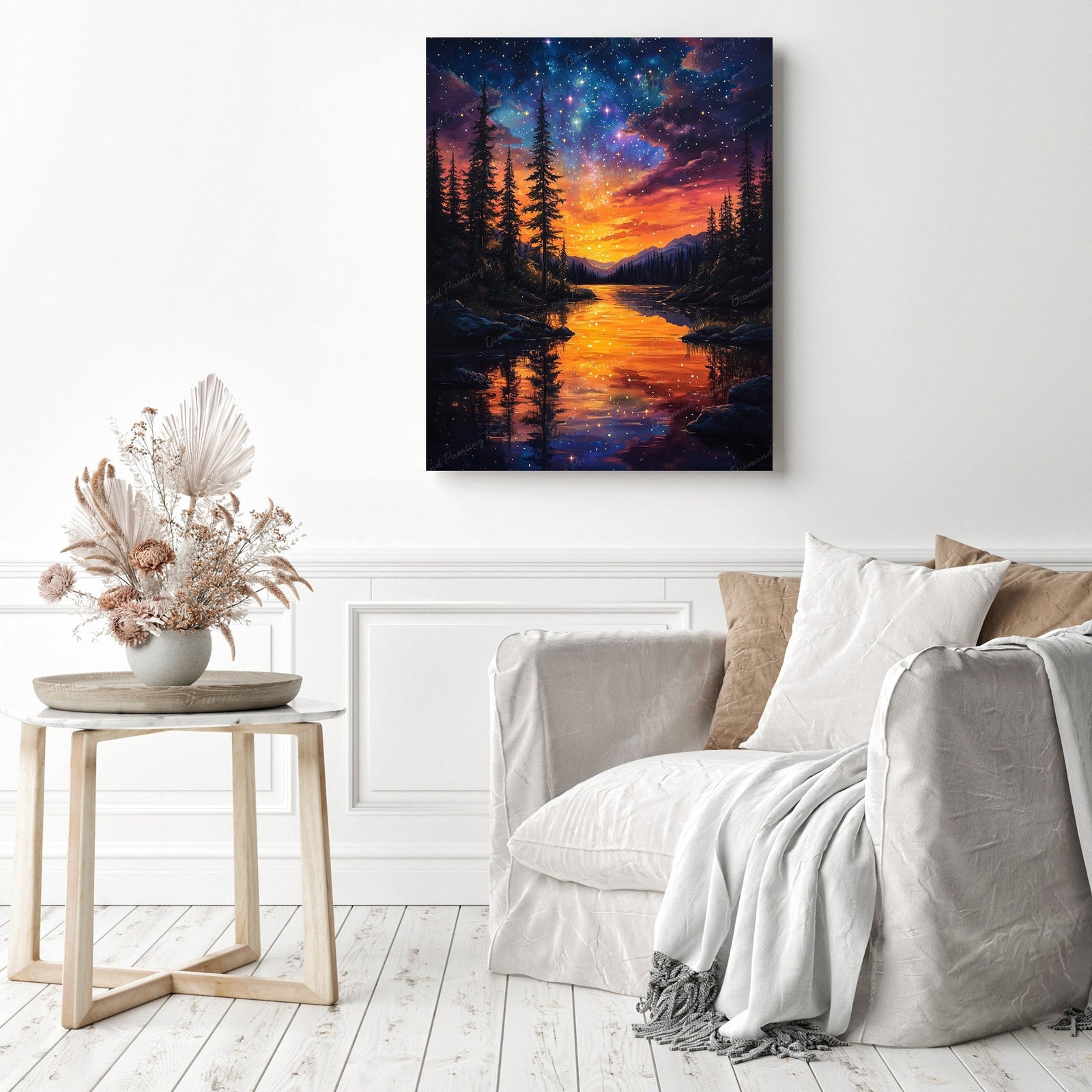 Winter Sunset Diamond Painting as Home Decor