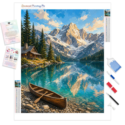 Alpine Water Serenity Diamond Painting Kit - Full Drill / Square or Round Diamonds with AB Drills Option
