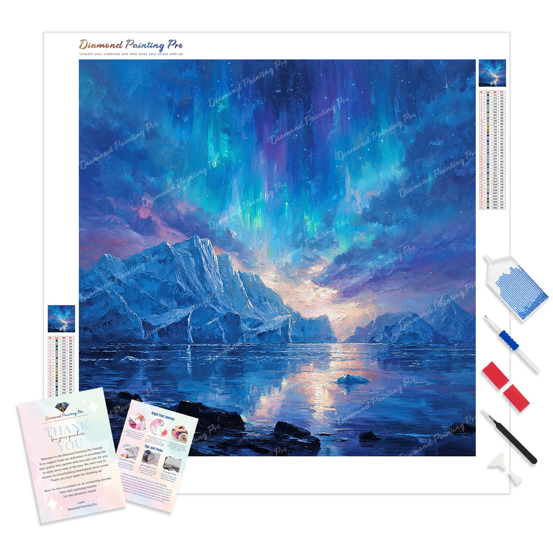 Arctic Sky Diamond Painting Kit - Full Drill / Square or Round Diamonds with AB Drills Option