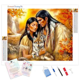 Autumn Embrace Diamond Painting Kit - Full Drill / Square or Round Diamonds with AB Drills Option