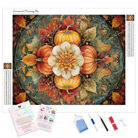 Autumn Kaleidoscope Diamond Painting Kit - Full Drill / Square or Round Diamonds with AB Drills Option