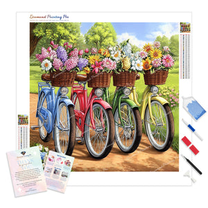 Bicycles with Flowers | Diamond Painting