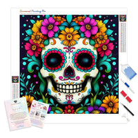 Candy Sugar Skull | Diamond Painting Kit - Full Drill - Square or Round Diamonds with AB Drills Option