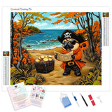 Captain Woof's Treasure Haul | Diamond Painting Kit - Full Drill - Square or Round Diamonds with AB Drills Option