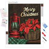 Christmas Joy Diamond Painting Kit - Full Drill / Square or Round Diamonds with AB Drills Option