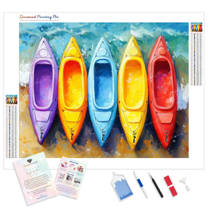 Colorful Kayaks | Diamond Painting