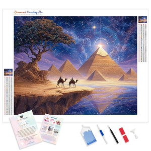 Cosmic Pyramids | Diamond Painting