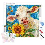 Sunflower Calf | Diamond Painting Kit - Full Drill - Square or Round Diamonds with AB Drills Option