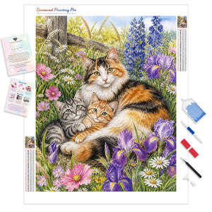 Cozy Whiskers Family | Diamond Painting