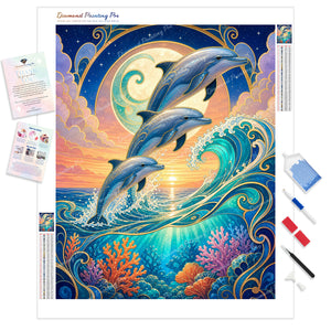 Dolphins Leaping | Diamond Painting