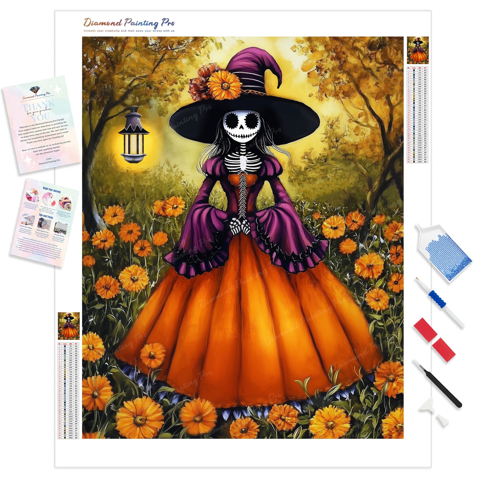 Dressed to Haunt | Diamond Painting Kit - Full Drill - Square or Round Diamonds with AB Drills Option