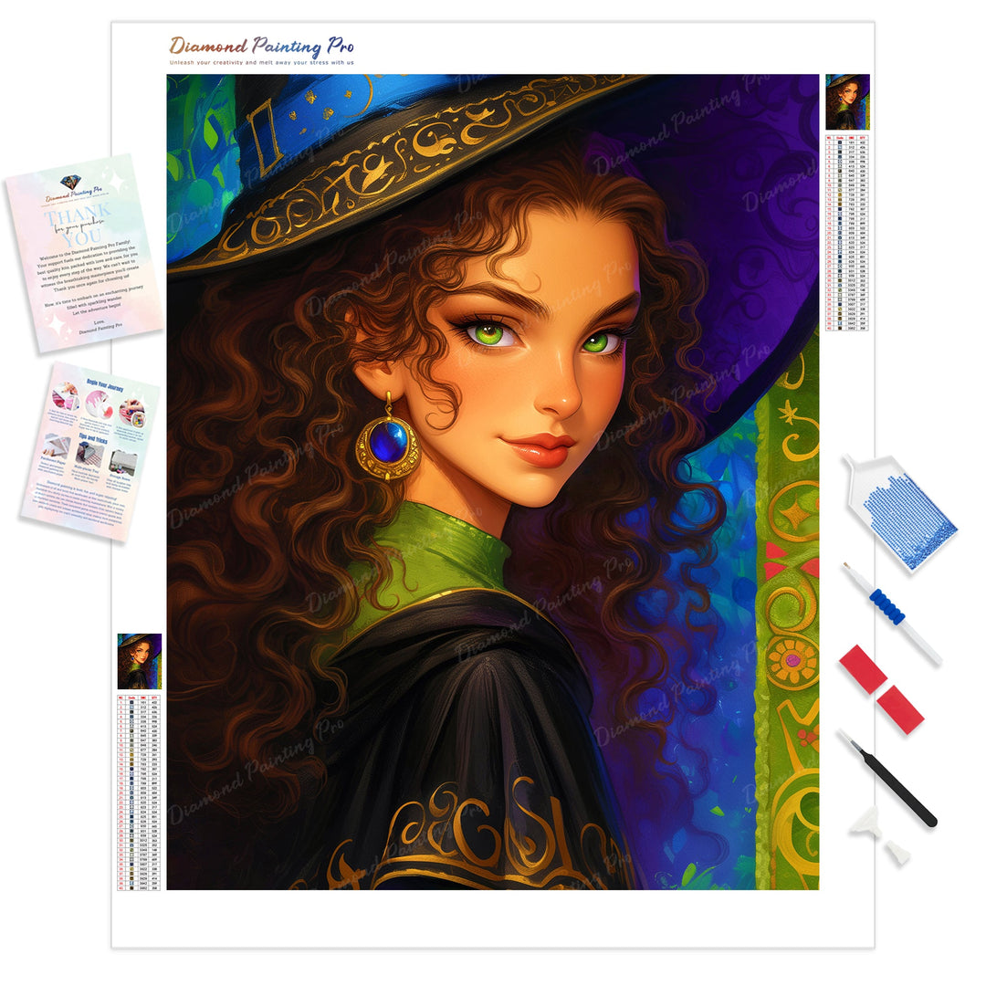 Emerald Sorceress | Diamond Painting Kit - Full Drill - Square or Round Diamonds with AB Drills Option