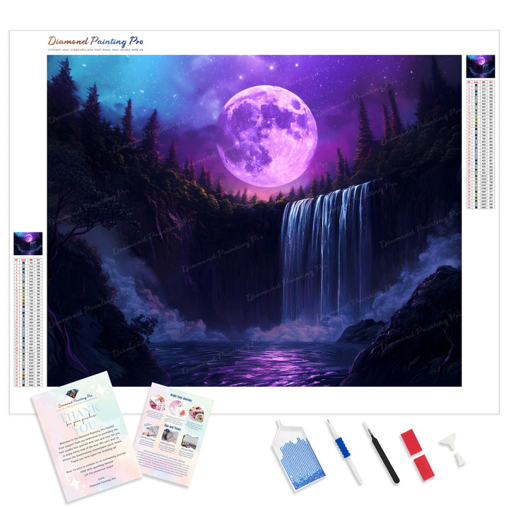 Enchanted Violet Moon | Diamond Painting