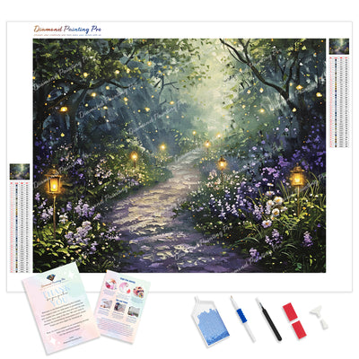 Firefly Trail Diamond Painting Kit - Full Drill / Square or Round Diamonds with AB Drills Option