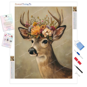 Floral Antler | Diamond Painting