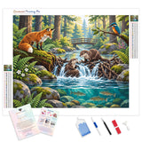 Forest Companions Diamond Painting Kit - Full Drill / Square or Round Diamonds with AB Drills Option
