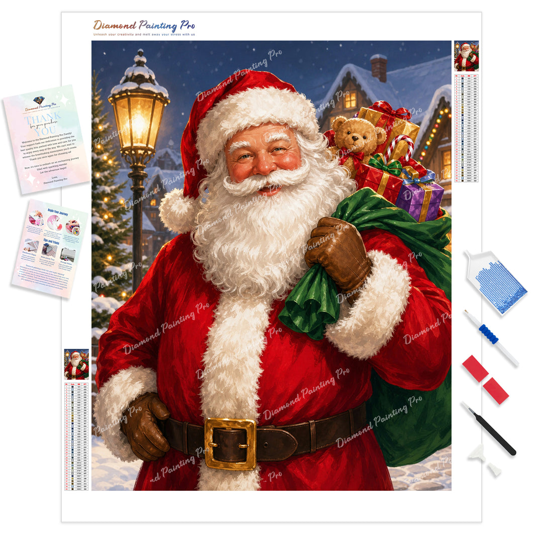 Glow of Christmas Eve Diamond Painting Kit - Full Drill / Square or Round Diamonds with AB Drills Option
