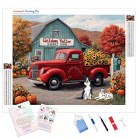Golden Valley Farm Diamond Painting Kit - Full Drill / Square or Round Diamonds with AB Drills Option