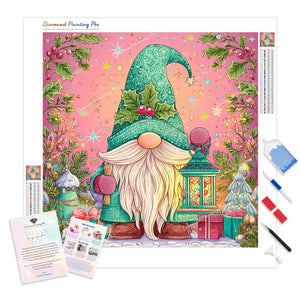 Holly Jolly Gnome | Diamond Painting