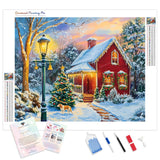 Home for Christmas Diamond Painting Kit - Full Drill / Square or Round Diamonds with AB Drills Option