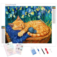 Iris Kitten Dreams | Diamond Painting Kit - Full Drill - Square or Round Diamonds with AB Drills Option