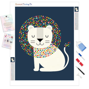 Polka-Dot Lion | Diamond Painting