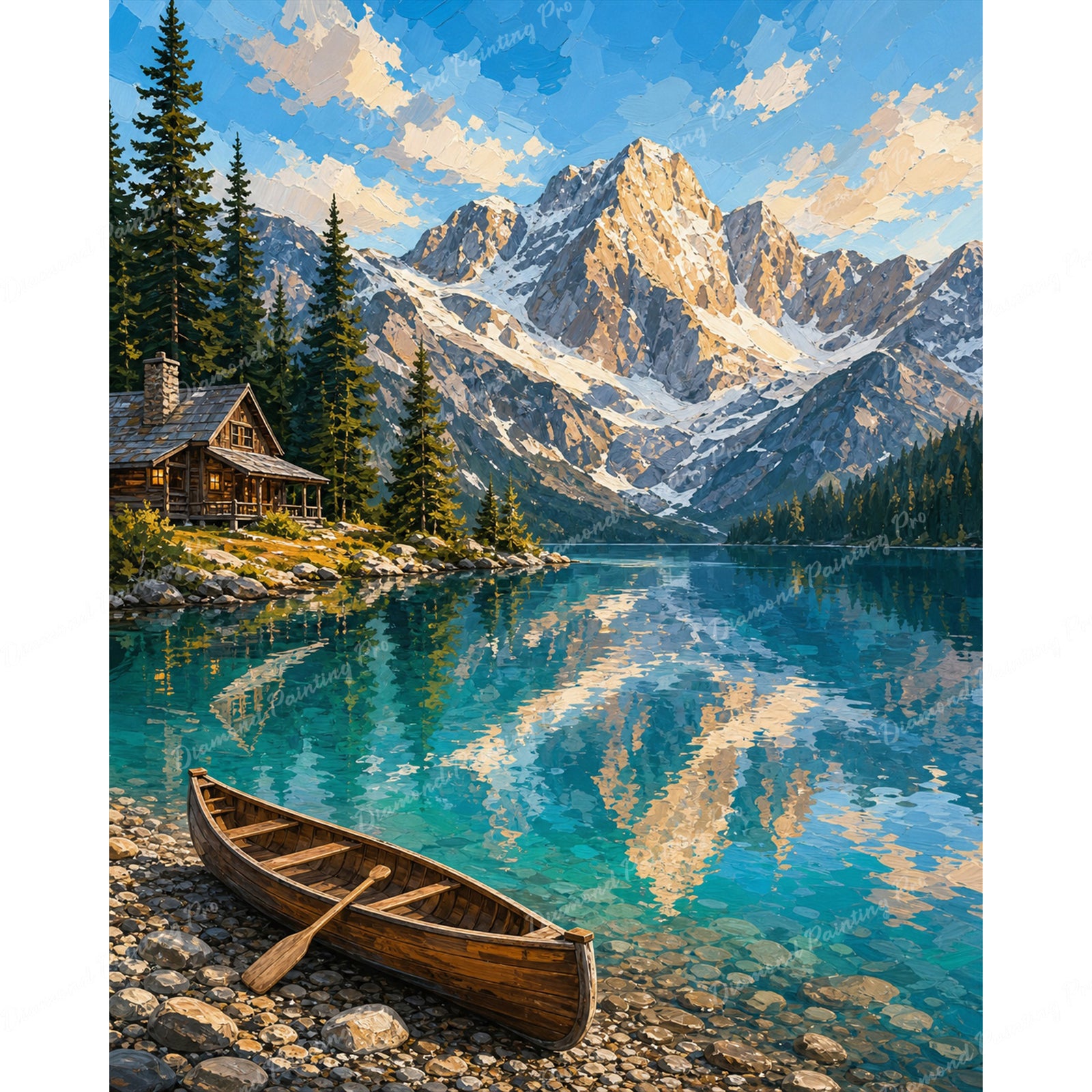 Alpine Water Serenity Diamond Art Design - Full Drill with 5d Square or Round Diamonds / AB Drills Available
