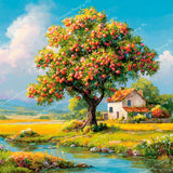 Apple Tree Harvest Diamond Art Design - Full Drill with 5d Square or Round Diamonds / AB Drills Available