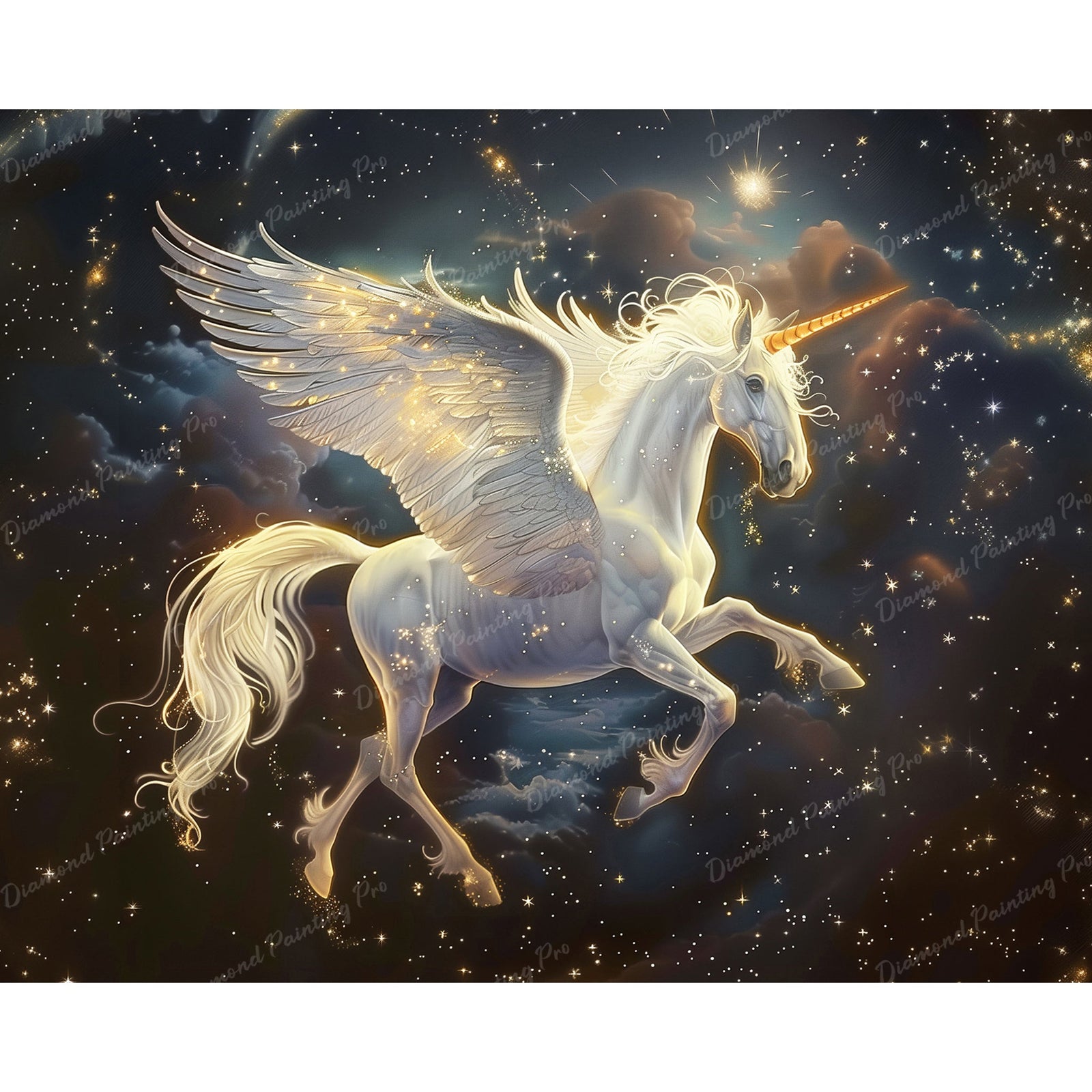 Pegasus Constellation | Diamond Painting Design - Full Drill Diamond Art with 5d Square or Round Diamonds - AB Drills Available