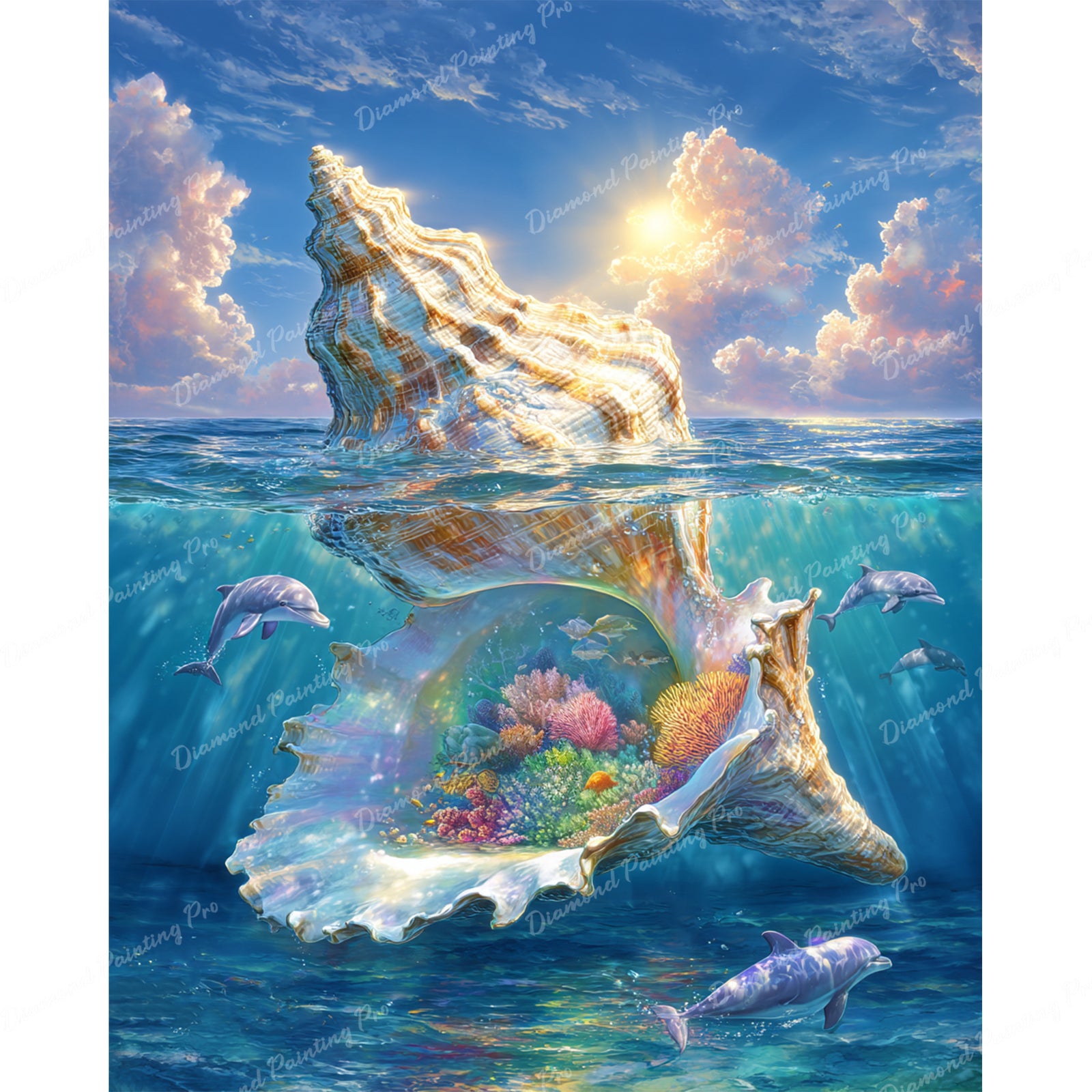 Coral Sanctuary Diamond Art Design - Full Drill with 5d Square or Round Diamonds / AB Drills Available