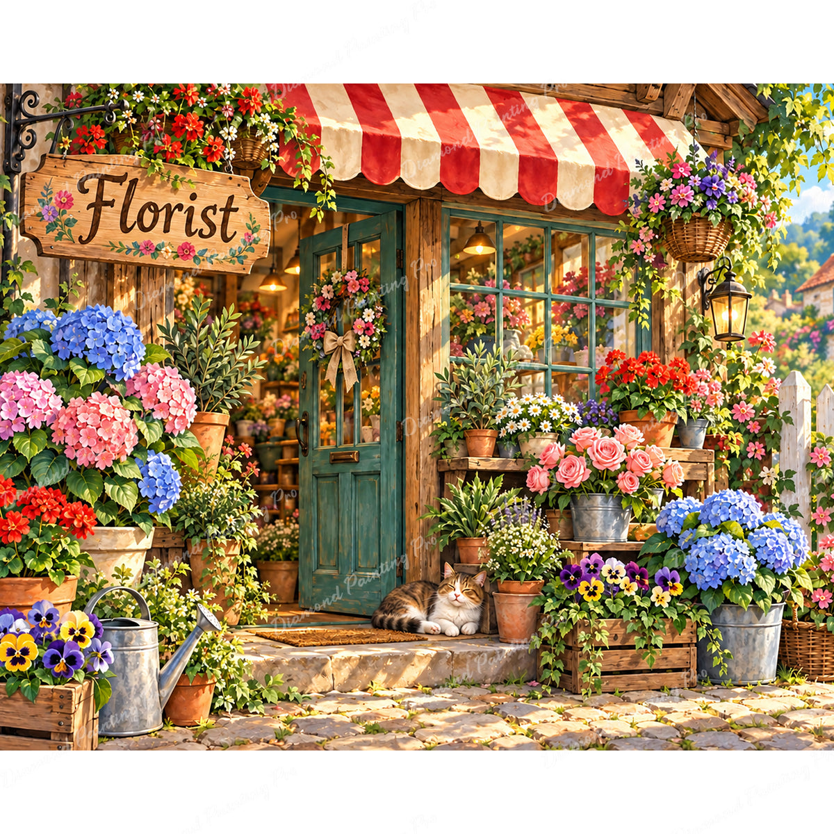 Cozy Florist Diamond Art Design - Full Drill with 5d Square or Round Diamonds / AB Drills Available
