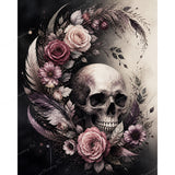 Crimson Skull Diamond Art Design - Full Drill with 5d Square or Round Diamonds / AB Drills Available