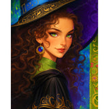 Emerald Sorceress | Diamond Painting Design - Full Drill Diamond Art with 5d Square or Round Diamonds - AB Drills Available