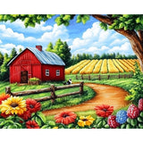 Farm Country Serenity | Diamond Painting Design - Full Drill Diamond Art with 5d Square or Round Diamonds - AB Drills Available