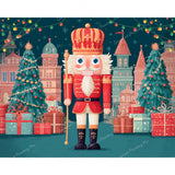 Festive Nutcracker Diamond Art Design - Full Drill with 5d Square or Round Diamonds / AB Drills Available