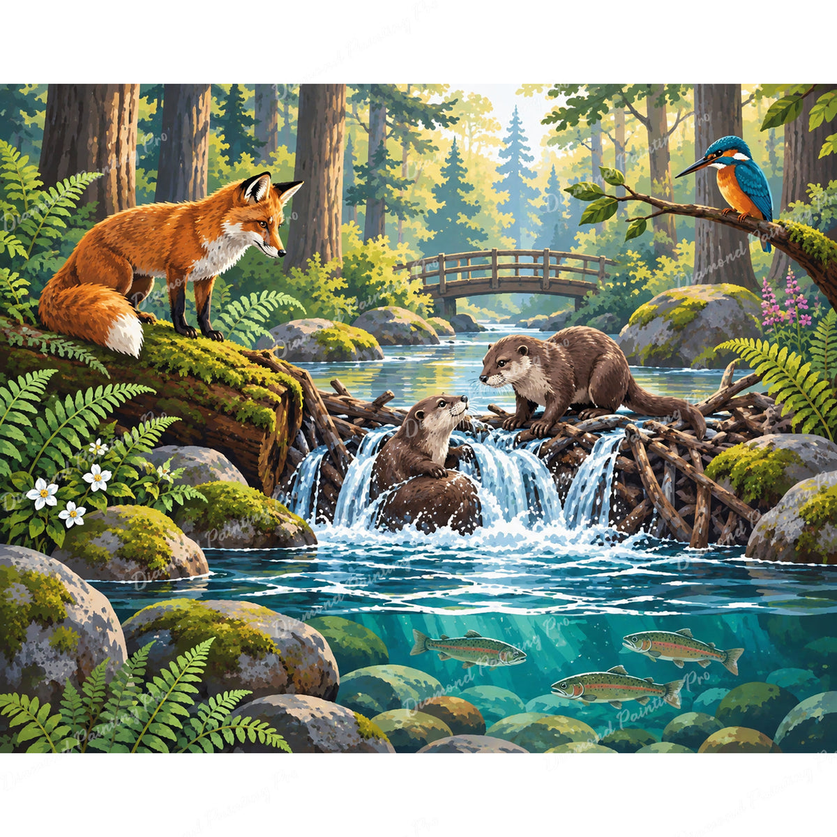Forest Companions Diamond Art Design - Full Drill with 5d Square or Round Diamonds / AB Drills Available
