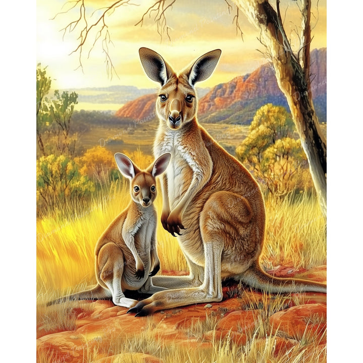 Kangaroo's Outback Adventure | Diamond Painting