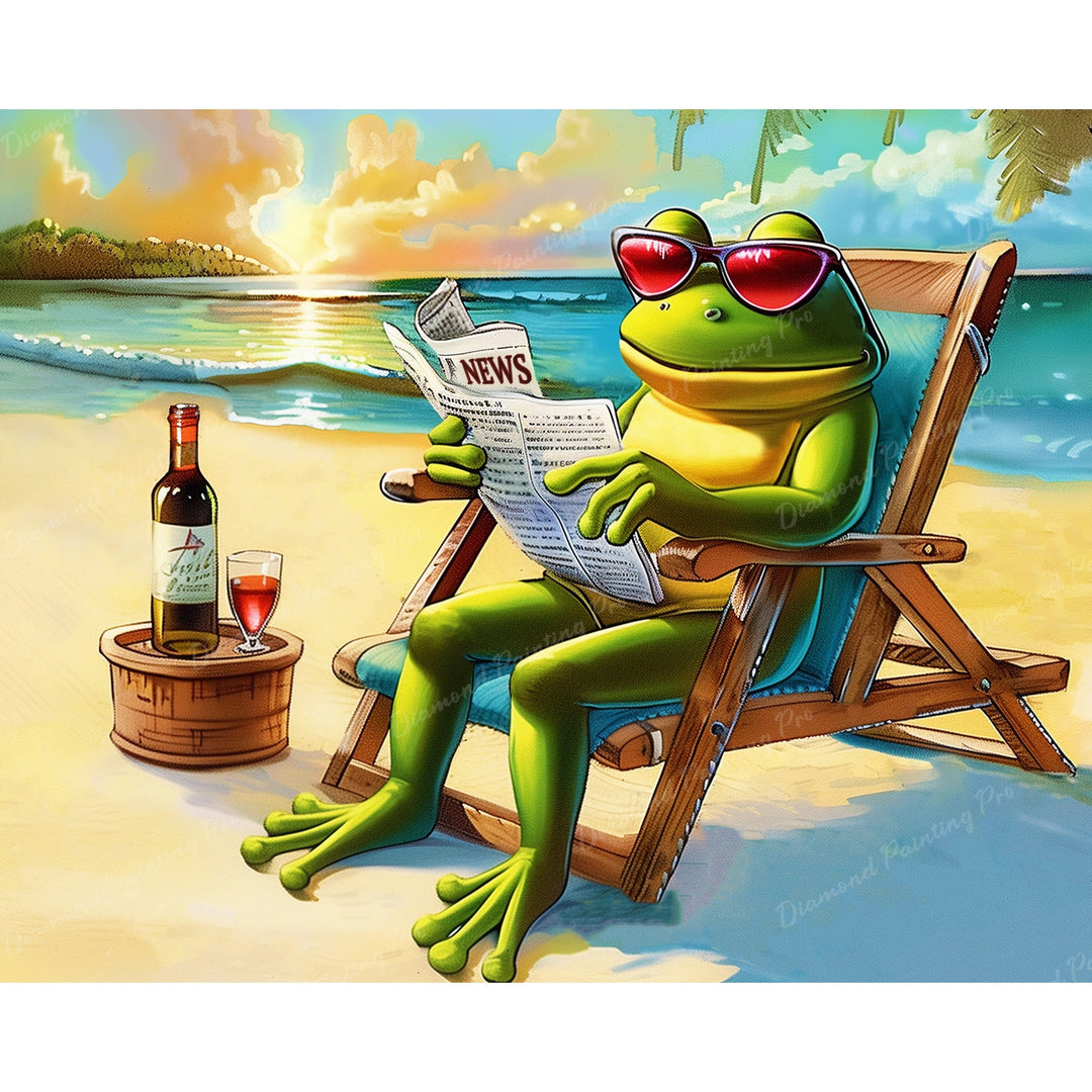 Mr Frog's Beach Retreat | Diamond Painting