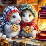 Pair of Cookie Capers Diamond Art Design - Full Drill with 5d Square or Round Diamonds / AB Drills Available