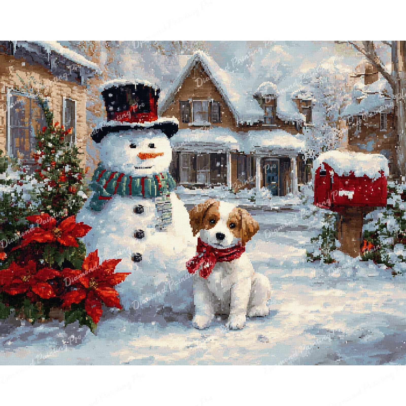 Puppy Post Patrol Diamond Art Design - Full Drill with 5d Square or Round Diamonds / AB Drills Available