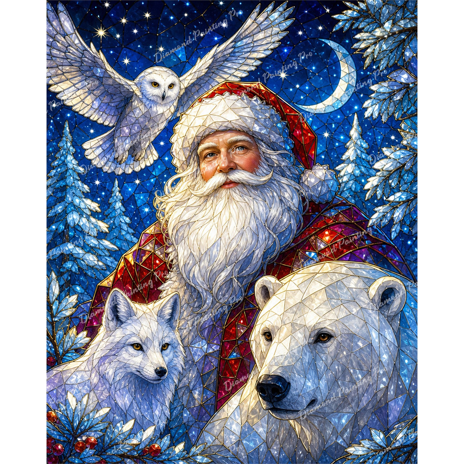 Santa and Polar Kingdom Diamond Art Design - Full Drill with 5d Square or Round Diamonds / AB Drills Available