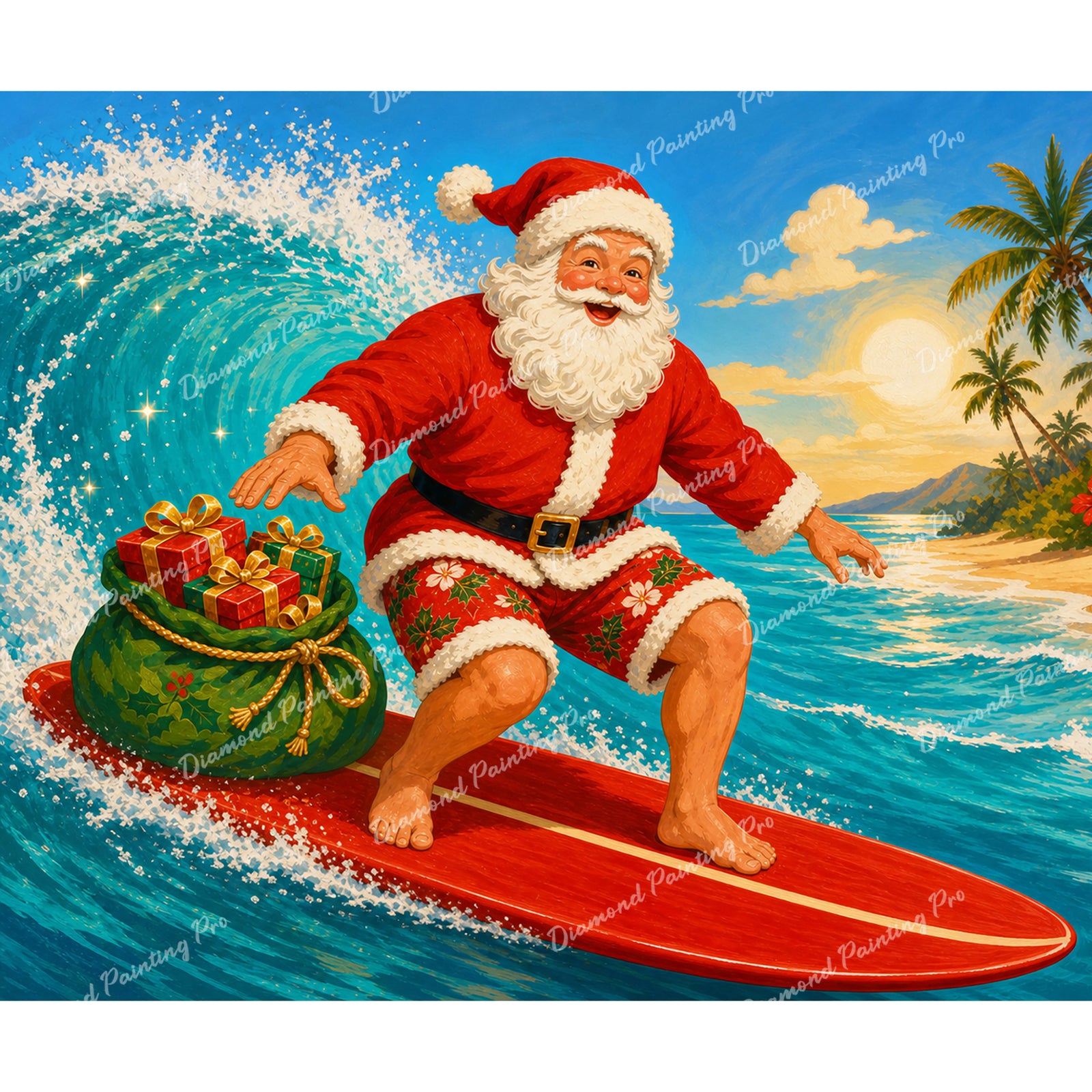 Santa’s Ocean Express Diamond Art Design - Full Drill with 5d Square or Round Diamonds / AB Drills Available